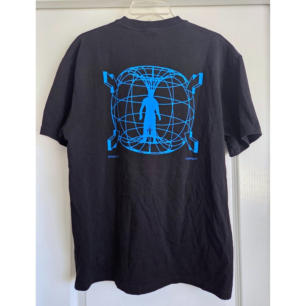 Polar Skate Co Magnetic Company Black Blue Graphic Men T-Shirt Sz L‎ Skater
